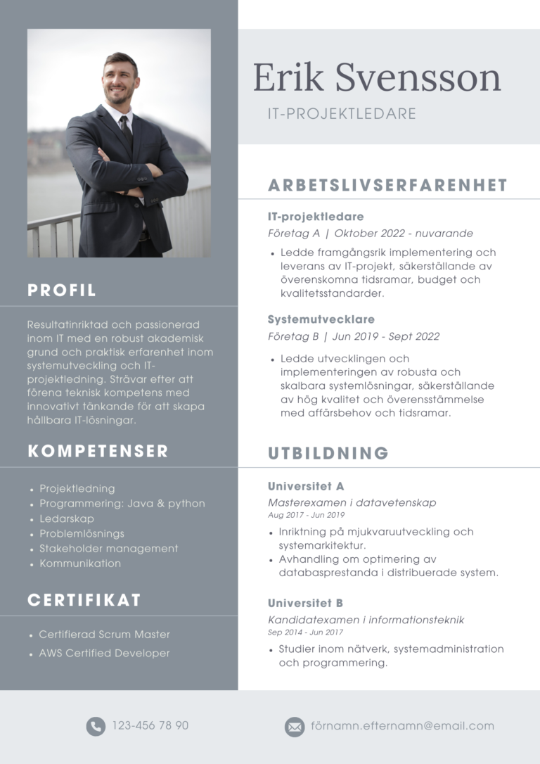 Gratis CV mallar och mallar för personligt brev Allakando